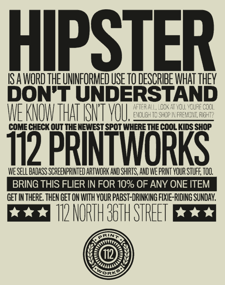112 PrintWorks flier