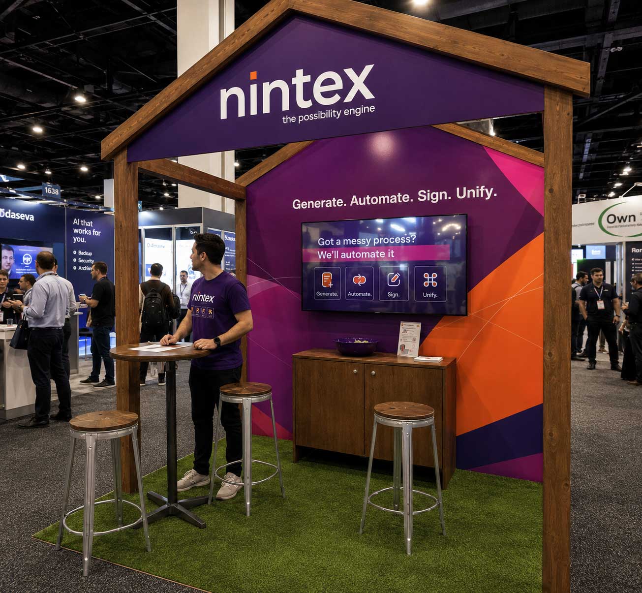 Nintex booth at AgentForce, Sydney